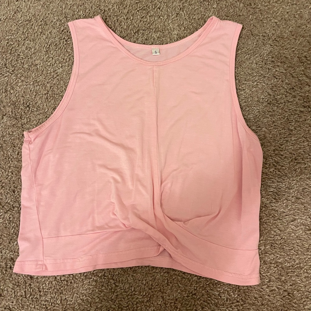 Pink Sleeveless Women's Athletic Top